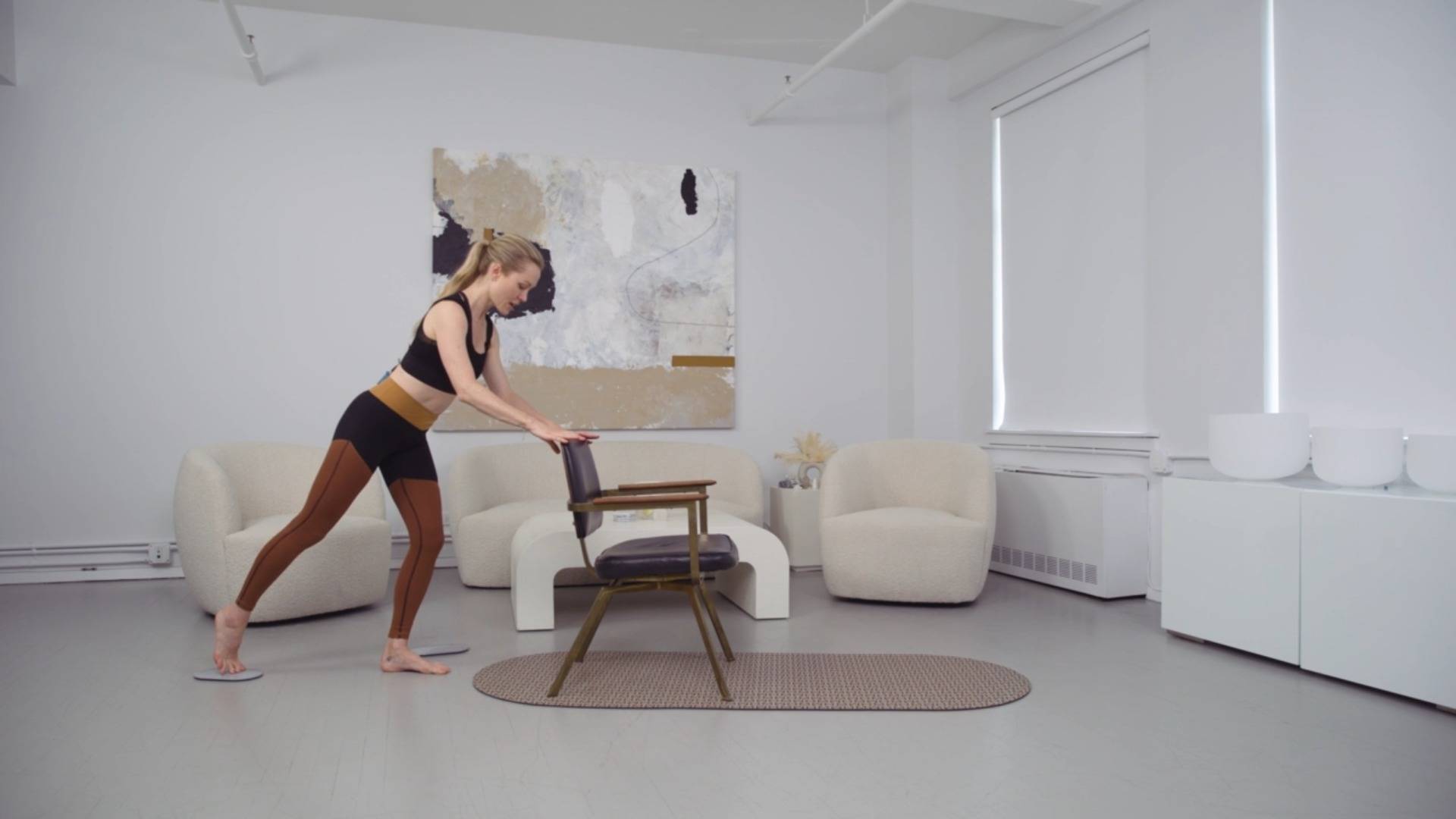 21 Min Booty Series using Sliders and Chair (Pre & Postnatal Friendly)
